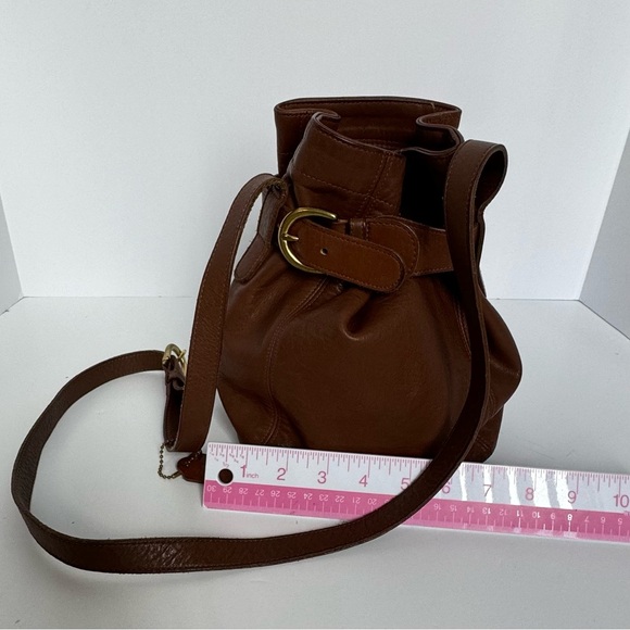 COACH  Bucket Bag- Authentic & Vintage Mini Shoulder Drawstring, Leather, Brown - Picture 9 of 17